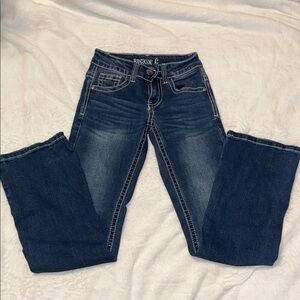 Blue Dark Wash girls Rockin’C Jeans